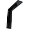 Ekena Millwork Stockport Steel Bracket, Powder Coated Black 2"W x 8"D x 8"H BKTM02X08X08STPBL - alternate 1